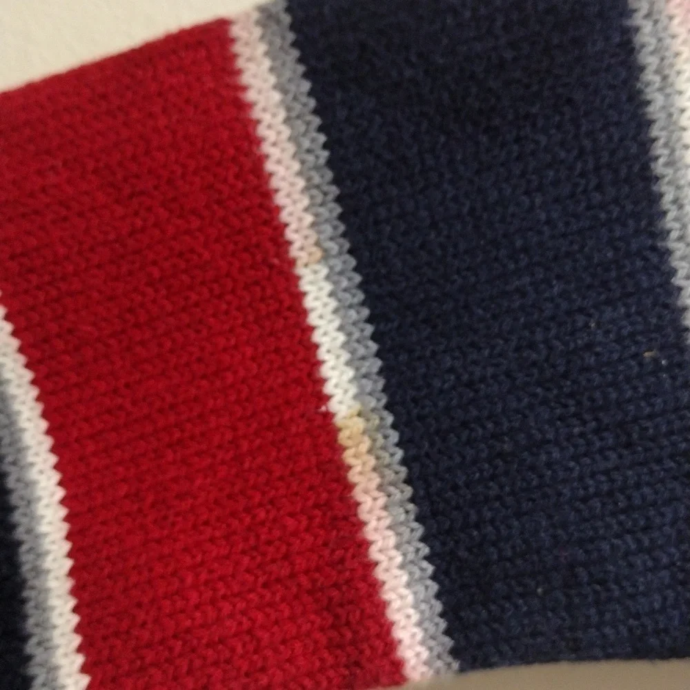 The Children’s Place Boys Sweater 3T – Blue Gray Red White Stripes | Cozy Kids